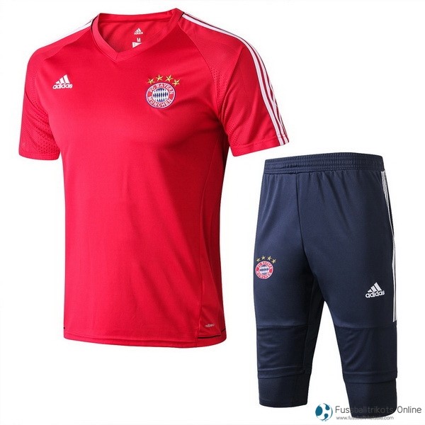 Bayern Munich Trainingsshirt Komplett Set 2017-18 Rote Blau Fussballtrikots Günstig